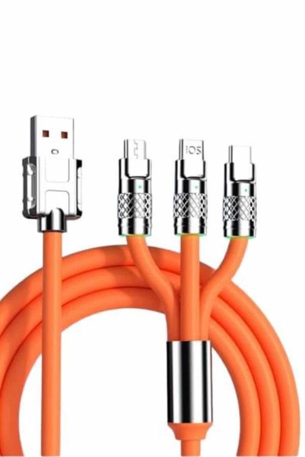 Compressed by jpeg-recompress Android ve İOS Uyumlu 180 Derece Type-c Şarj Kablosu - Görsel 1