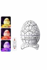 Dinozor Yumurtası Gece Masa Lambası Bluetooth Hoparlör 14 Renk Seçeneği - Görsel 4