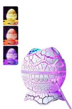 Yumurta Şeklinde Su Dalgalı Bluetooth Speaker Lamba Renkli Şarjlı - Görsel 5