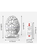Yumurta Şeklinde Su Dalgalı Bluetooth Speaker Lamba Renkli Şarjlı - Görsel 3