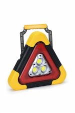 Reflektör Güneş Panelli Solarlı Şarjlı Üçgen Işıklı Trafik Reflektör Fener - Görsel 3