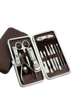 12 Parça Paslanmaz Çelik Kompakt ve Taşınabilir Manikür Makası Tırnak Makası - Görsel 5