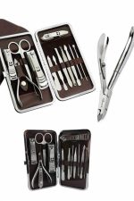 12 Parça Paslanmaz Çelik Kompakt ve Taşınabilir Manikür Makası Tırnak Makası - Görsel 4