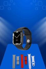 Akıllı Saat Arama Görüşme Bildirim Görme Uyku ve Sağlık Takibi Nabız Ölçer 3 Kordon Hediyeli - Görsel 5