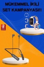 Kablolu Bluetooth Kulaklık ve Kadınlara Özel Bileklik Hediyeli Yeni Nesil Akıllı Saat 3 Kordonlu - Görsel 2