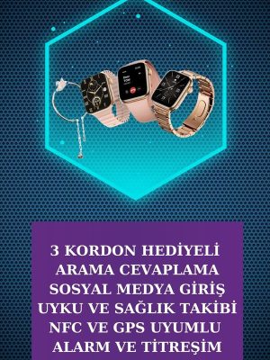 Dijital Göstergeli Powerbank Bluetooth Kulaklık ve Yeni Nesil Amoled Ekran Akıllı Saat