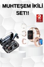 Dijital Göstergeli Powerbank Bluetooth Kulaklık ve Yeni Nesil Amoled Ekran Akıllı Saat - Görsel 2