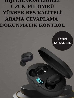 Nabız Ölçer Hediye Bileklikli Akıllı Saat ve Dijital Göstergeli Bluetooth Kulaklık Çoklu Şarj Girişi