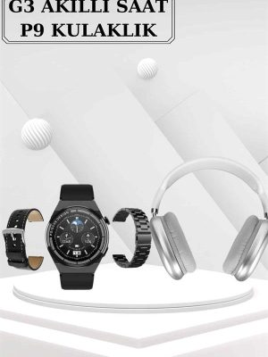 Yeni Nesil Sesli Görüşme Akıllı Saat ve Powerbank Çoklu Şarj Girişli Bluetooth Kulaklık Nabız Ölçer