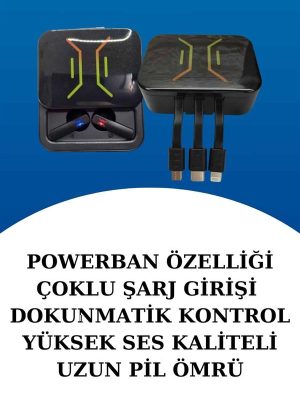 Dijital Göstergeli Bluetooth Kulaklık ve Bildirim Görebilen Akıllı Saat Alarm ve Titreşim