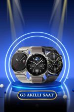 Kablosuz Bluetooth Bağlantılı Kulaklık ve Dokunmatik Ekran Akıllı Saat Arama Cevaplama - Görsel 3