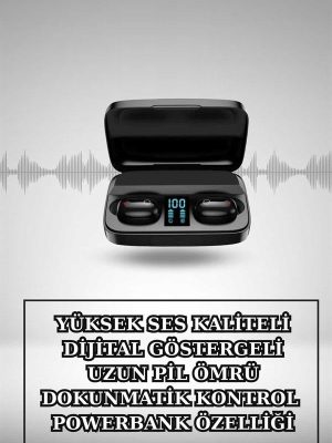 Kablosuz Bluetooth Kulaklık ve Kordon Hediyeli Akıllı Saat Nabız Ölçer Uzun Pil Ömrü