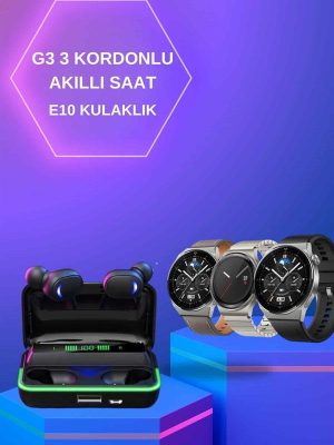 Yeni Nesil Akıllı Saat Ve Bluetooth Kulaklık Titreşim Bildirimleri Uyku Takibi