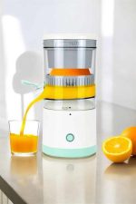 Meyve Sıkacağı USB Şarjlı Taşınabilir Çift Bıçaklı Güvenlik Kilidi - Görsel 3