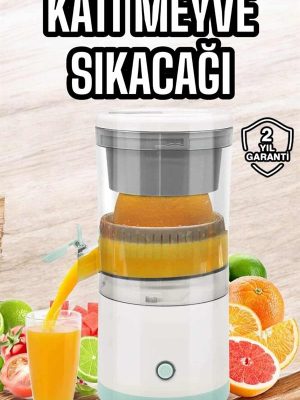 Taşınabilir Kablosuz Taşınabilir Şarjlı Narenciye Sıkacağı Portakal Meyve Sıkacağı Çift Bıçaklı