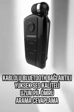Tüm Telefonlara Uyumlu Mikrofonlu Titreşimli Makaralı Bluetooth Kulakiçi Kulaklık - Görsel 4