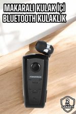 Tüm Telefonlara Uyumlu Mikrofonlu Titreşimli Makaralı Bluetooth Kulakiçi Kulaklık - Görsel 2