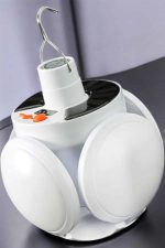 Güneş Enerjili Solar Aydınlatma Kamp Çadır Lambası Şarjlı Ampül Led Şarjlı El Feneri Işıldak - Görsel 4