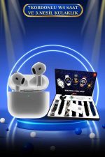 3.Nesil TWS Bluetooth Kulaklık Bluetooth Bağlantılı Akıllı Saat Amoled Ekran Plastik Hasır Kordon - Görsel 5