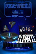 Gamer Kulaklık ve Çok Kordonlu Akıllı Saat Gürültü Önleyici GPS Desteği - Görsel 2