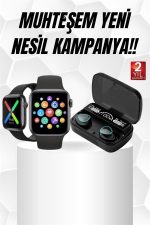 Kaliteli Akıllı Saat ve Kaliteli Bluetooth Kulaklık ANC Özelliği Uzun Pil Ömrü - Görsel 2