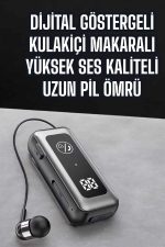 Kablolu Makaralı Bluetooth Kulaklık Uzun Pil Ömrü Dijital Göstergeli - Görsel 5