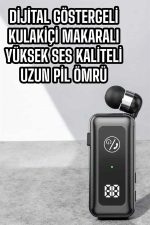 Kablolu Bluetooth Kulaklık Kulak İçi Stereo Mikrofonlu Dijital Göstergeli - Görsel 3