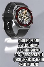 Bluetooth Bağlantılı Akıllı Saat Tüm Telefonlara Uyumlu Değiştirilebilir Kordon - Görsel 3