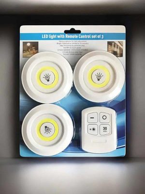 Mutfak Dolap Altı Işığı Uzaktan Kumandalı Yapışkanlı Kablosuz Pilli