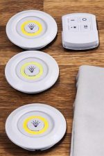 Led Lamba 3'lü Uzaktan Kumandalı Yapışkanlı Beyaz Işık - Görsel 4