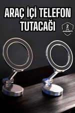 Telefon Tutucu Tüm Arabalara Uyumlu Araç İçi Katlanabilir Manyetik Tasarım - Görsel 2