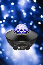 Projektör Yıldız Gece Lambası Disko Topu Bluetooth Bağlantılı Taşınabilir Şarjlı - Görsel 5