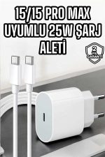 İOS Uyumlu Type-C Girişli Hızlı Şarj 15/15 Pro Max Adaptör ve Kablosu - Görsel 2