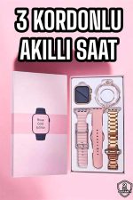 Akıllı Saat Amoled Ekran 3 Kordonlu Aksesuar Hediyeli Sesli Görüşme - Görsel 2