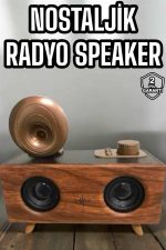 Bluetooth Hoparlör Ahşap Klasik Retro Gramofon Bluetooth Müzik Kutusu - Görsel 2