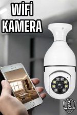 Ampul Görünümlü Güvenlik Kamerası Duylu Wifi Kamerası Dönebilen - Görsel 2