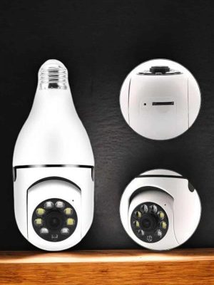 Ampul Görünümlü Güvenlik Kamerası Duylu Wifi Kamerası Dönebilen