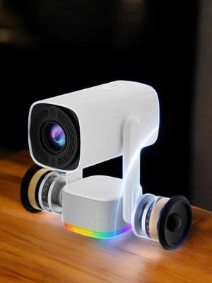 Şarjlı Projeksiyon Oyun Sinema Projektörü 4K HD Görüntü Kaliteli