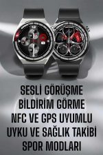Akıllı Saat GPS VE NFC Özelliği Sesli Görüşme Dokunmstik Ekran