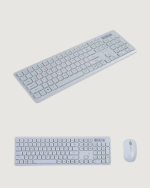 Beyaz Kablosuz Klavye Fare Seti Kablosuz Fare USB Alıcı PC Uyumlu - Görsel 4