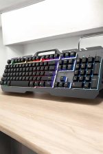 Q Klavye RGB Işıklı Klavye Ve Mouse Seti Kablolu Mouse Hediyeliş - Görsel 3
