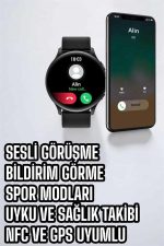 Akıllı Saat Çok Fonksiyonlu Sesli Görüşme NFC Uyumlu Amoled Ekran - Görsel 4