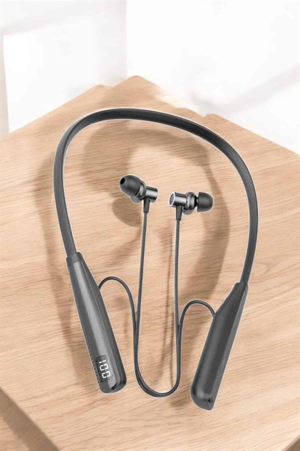 Compressed by jpeg-recompress Boyun Askılı Bluetooth Kulaklık Uzun Şarj Süreli Dijital Göstergeli Kablolu - Görsel 1