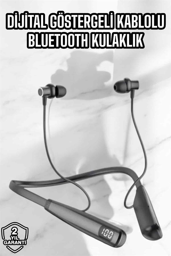 Compressed by jpeg-recompress Dijital Göstergeli Kulak İçi Kablosuz Bluetooth Kulaklık Boyun Bantlı - Görsel 2