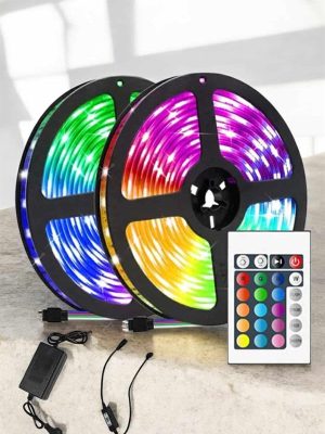 Yeni Nesil RGB Işıklı 10Metre Şerit Led Kumandalı Şarj Edilebilir