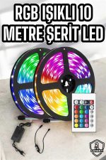 Yeni Nesil RGB Işıklı 10Metre Şerit Led Kumandalı Şarj Edilebilir - Görsel 2