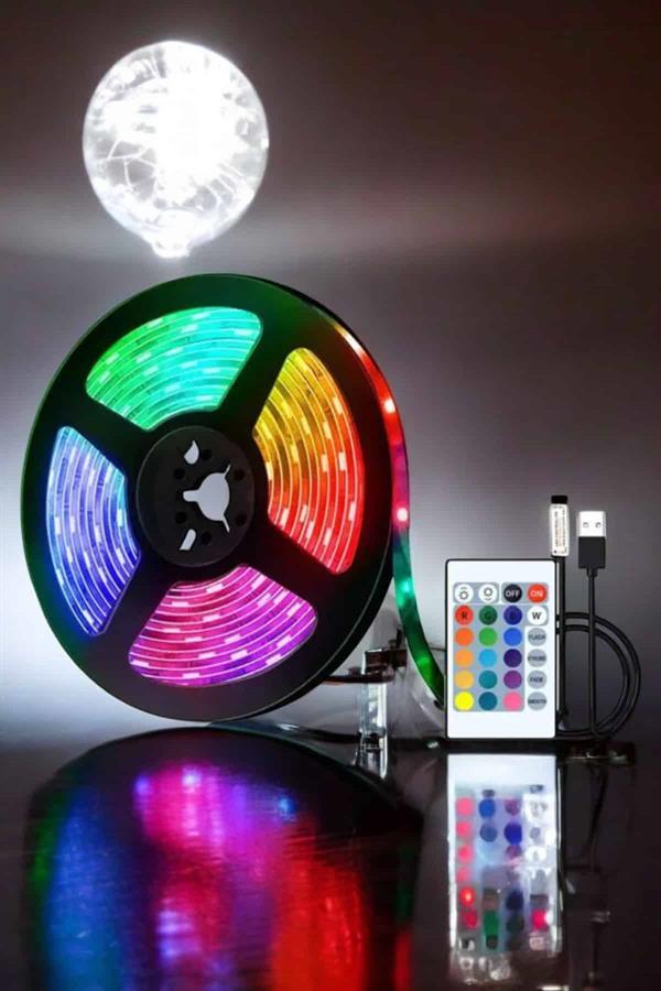 Compressed by jpeg-recompress Smart Şerit Led TV Arkası Renkli Kumandalı 10 Metre - Görsel 1