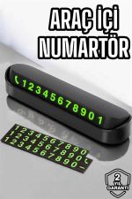 Araba Park Numaratörü Araç İçi Numaralık Değiştirilebilir Çevirmeli Mini - Görsel 2