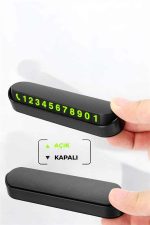 Araç İçi Numaratör Numaralık Torpido Üstü Açılır Kapanır Telefon Numarası Bırakma - Görsel 4