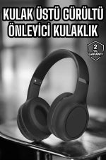 Kulak Üstü Kablosuz Bluetooth Kulaklık Gürültü Önleyici Ayarlanabilir - Görsel 2